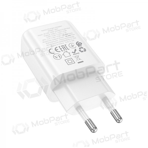 Puhelimen laturi Hoco N62 30 W GaN USB-C valkoinen
