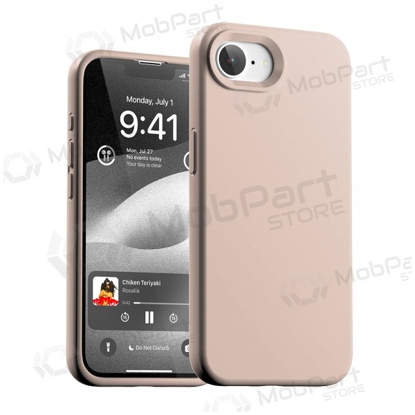 Apple iPhone 16e, 17e kotelo Mercury - Pure Magsafe Silicon Case (ruusunhiekka)