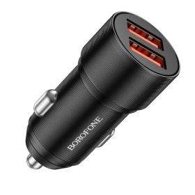 Laturi automobilinis Borofone BZ19B 2xUSB-A QC3.0 36W musta