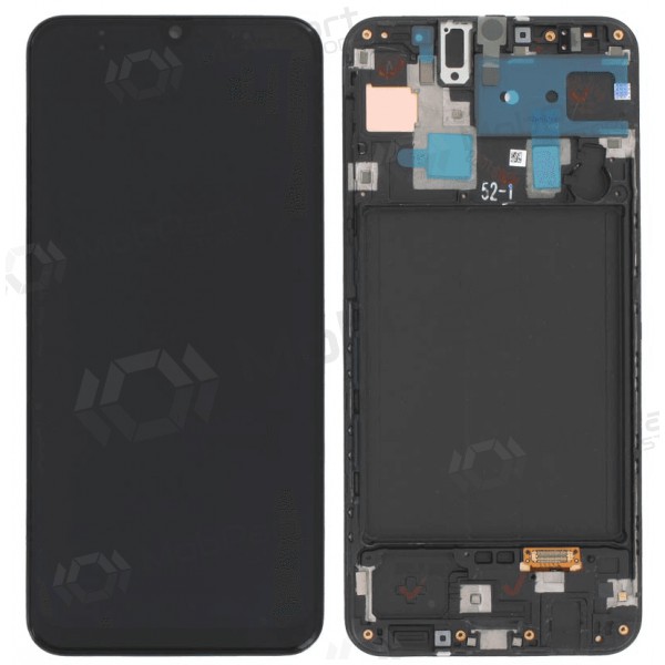 Samsung Galaxy A30 näyttö (musta) (kehyksellä) (alkuperäinen) Samsung Galaxy A30 näyttö (musta) (kehyksellä) (alkuperäinen)