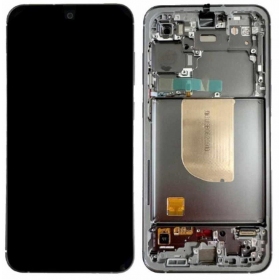 Ekranas Samsung S711 S23 FE 5Gkanssa lietimui jautriu stikliuku ja rėmeliu Graphite alkuperäinen (service pack)