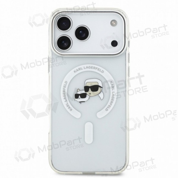 Apple iPhone 18 Pro Max - Karl Lagerfeld IML K&CH Heads Metal Frame MagSafe -kotelo (läpinäkyvä)