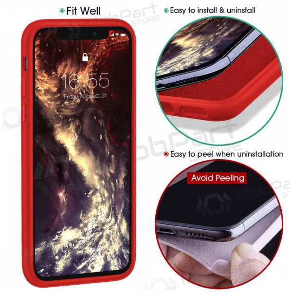 Apple iPhone 12 Pro Max kotelo - Liquid Silicone 1.5mm (punainen)