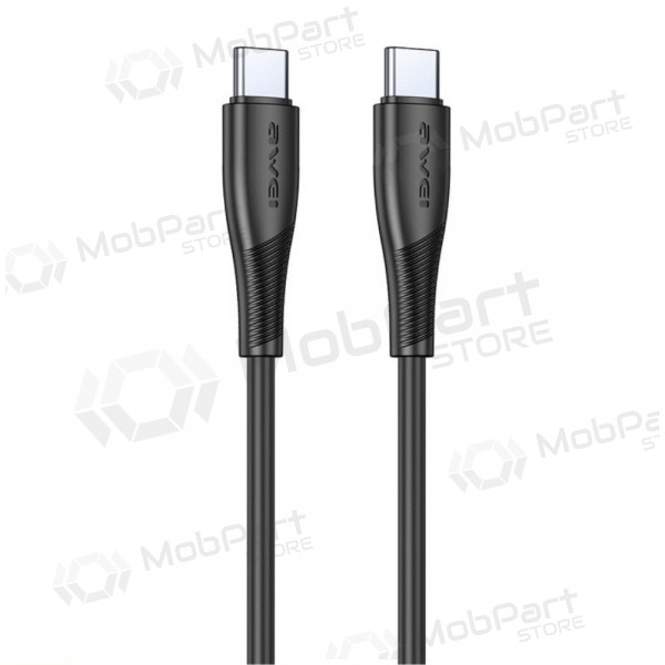 USB kaapeli Awei CL-182C USB-C to USB-C 1.0m musta