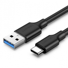 USB-C-kaapeli Ugreen US184 USB-A–USB-C 1 m USB 3.2 Gen1 3 A musta