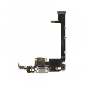Apple iPhone 11 Pro Max latauspistorasian ja mikrofonin liitin (latausliitin) (valkoinen)