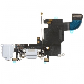 Apple iPhone 6S latauspistorasian ja mikrofonin liitin (latausliitin) (valkoinen)