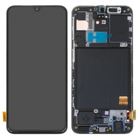 Samsung A405 Galaxy A40 2019 näyttö (musta) (kehyksellä) (service pack) (alkuperäinen)