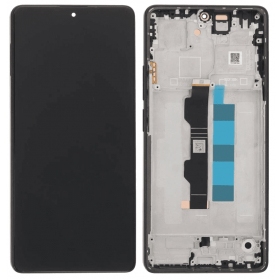 Xiaomi Redmi Note 13 Pro 4G, Poco M6 Pro 4G näyttö (musta) (kehyksellä) (OLED)