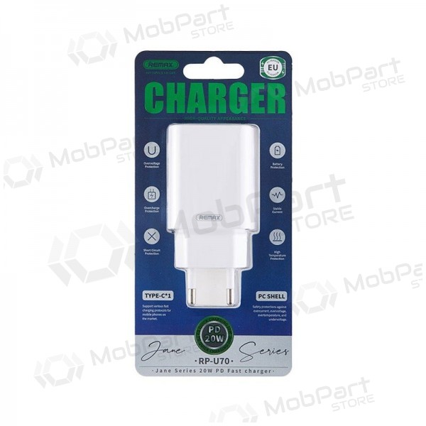 Laturi Remax RP-U70 20W USB-C valkoinen