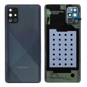 Samsung A715 Galaxy A71 2020 takaakkukansi musta (Prism Crush Black) (käytetty grade C, alkuperäinen)