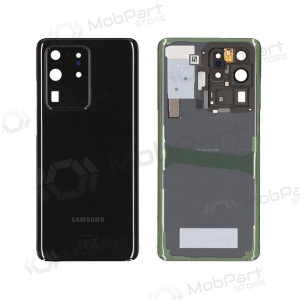 Samsung G988 Galaxy S20 Ultra takaakkukansi musta (Cosmic Black) (käytetty grade B, alkuperäinen)