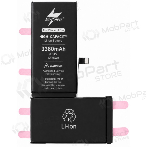 Akumuliatorius "Di-Power" (lisääntynyt kapasiteetti) tarkoitettu  iPhone 11 Pro 3380mAh