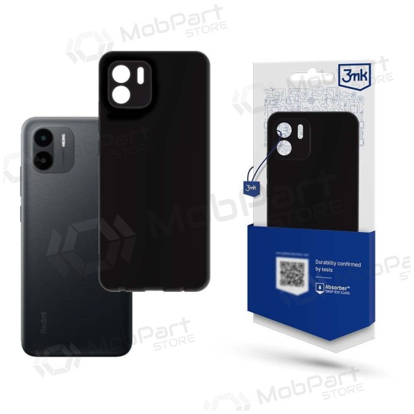 Xiaomi Redmi A1, Redmi A2 kotelo - 3MK Matt Case (musta)