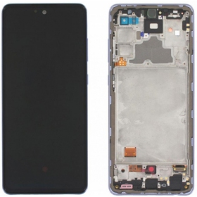 Samsung A725 A72 4G / A726 5G 2021 näyttö (violetti) (kehyksellä) (service pack) (alkuperäinen)