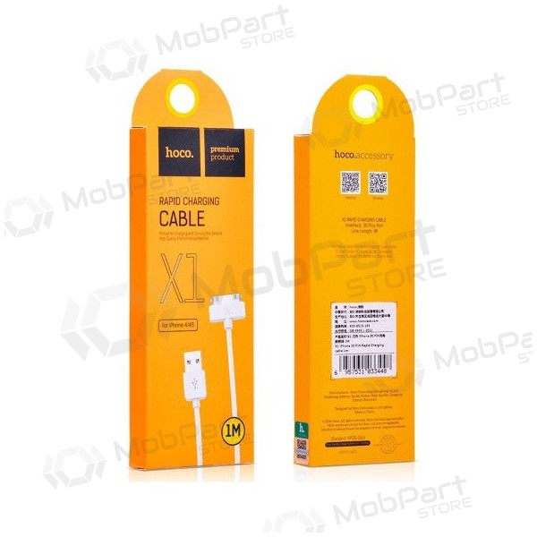 USB kaapeli HOCO X1 iPhone 30-pin 1.0m (valkoinen)