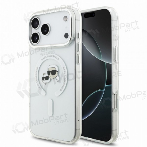 Apple iPhone 18 Pro - Karl Lagerfeld IML K&CH Heads Metal Frame MagSafe -kotelo (läpinäkyvä)