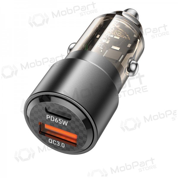 Autolaturi Borofone BZ20A 83 W PD QC 3.0 USB-C + USB-A musta