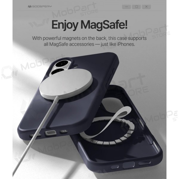 Suojakuori Mercury Pure Magsafe Silicon Case Apple iPhone 17 tummansininen