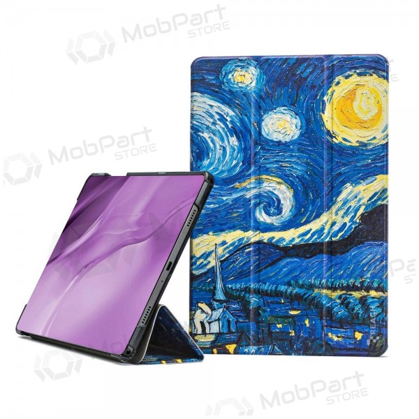 Samsung Galaxy Tab A9+, Tab A11+ kotelo - Smart Leather (starry night)