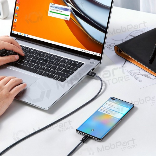 USB kaapeli Baseus Dynamic 100W USB-A to Type-C 1.0m harmaa CALD000616