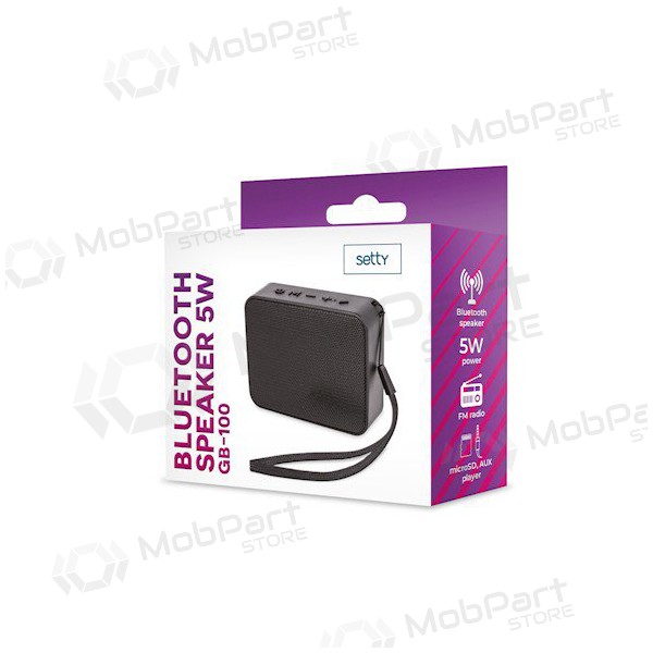 Bluetooth kannettava yläkaiutin Setty Speaker W5r (musta)