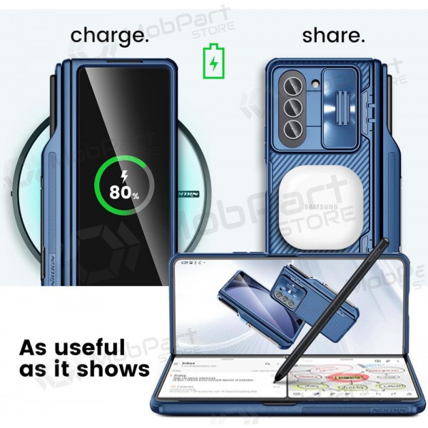 Samsung Galaxy Z Fold4 suojakuori „Nillkin CamShield Pro“ (sininen) Samsung Galaxy Z Fold4 suojakuori „Nillkin CamShield Pro“ (sininen)