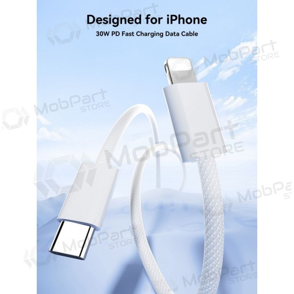 USB kaapeli Joyroom S-A45 USB-C to Lightning 30W 1.2m valkoinen