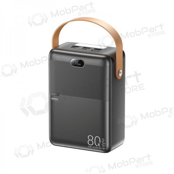 Ulkoinen paristo Power Bank Remax RPP-118 22.5W 80000mAh musta