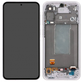 Ekranas Samsung A566 A56 5G su lietimui jautriu stikliuku ja rėmeliu Awesome Pink alkuperäinen (service pack)