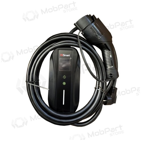 Sähköauton kannettava laturi Tyyppi 1 - Schuko (220V), 6-16A, 3.5kW, 1-vaihe, 5m