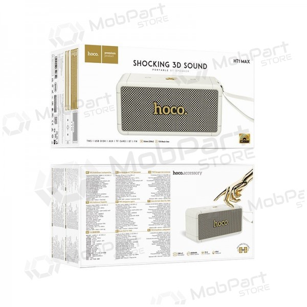 Bluetooth kannettava kaiutin Hoco HT1 Max valkoinen