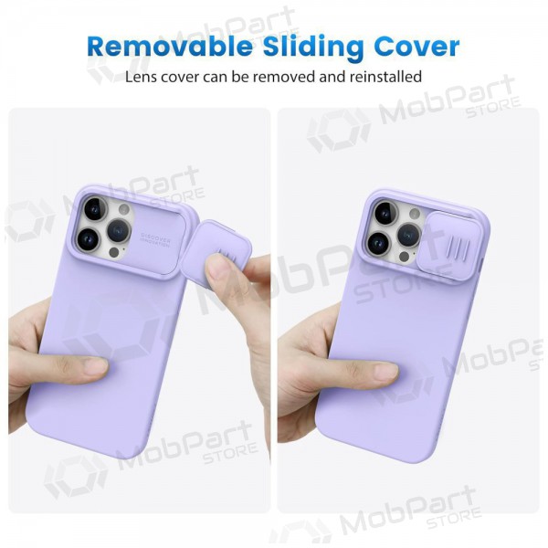 Apple iPhone 15 Pro suojakuori „Nillkin Silicone“ (šviesiai violetti) Apple iPhone 15 Pro suojakuori „Nillkin Silicone“ (šviesiai violetti)
