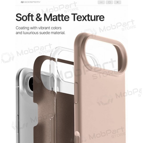 Apple iPhone Air - Mercury "Pure Magsafe Silicon Case" kotelo (ruusunpunainen hiekka)