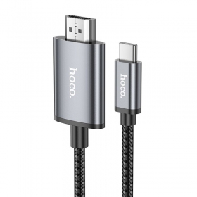 Sovitin Hoco UA27 USB-C to HDMI harmaa