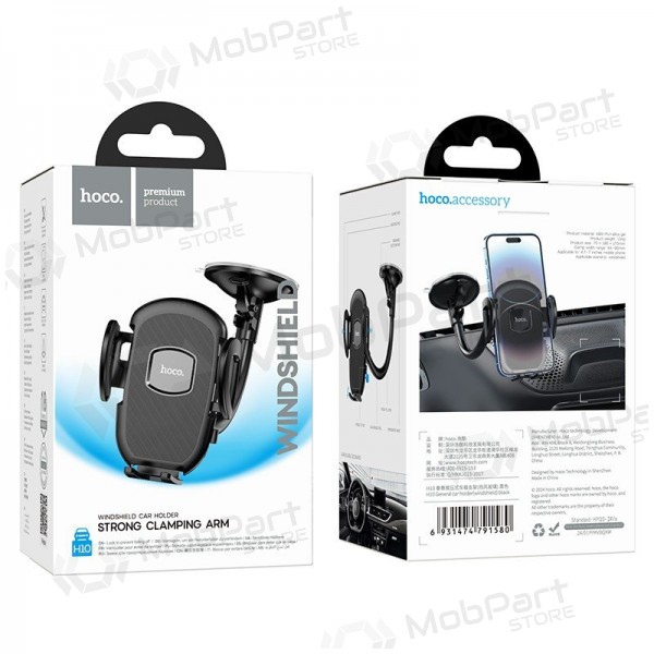 Auton matkapuhelinpidike Hoco H10 (windshield) musta