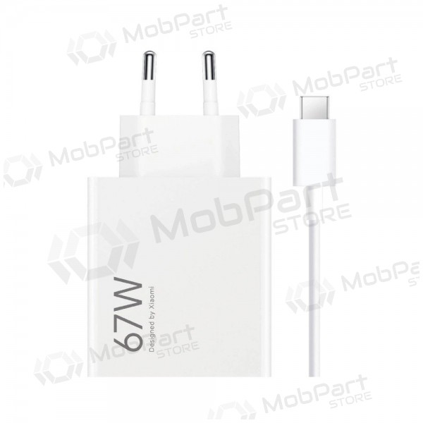 Puhelimen laturi Xiaomi HyperCharge Combo BHR9465EU 67 W USB-A USB-C valkoinen