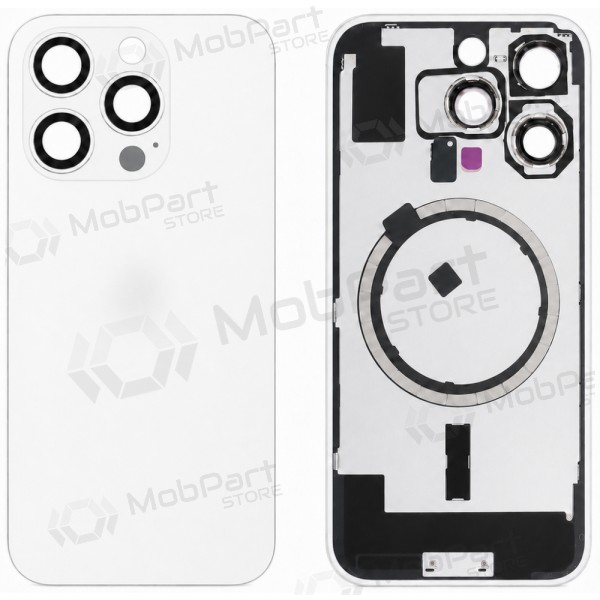 Apple iPhone 16 Pro takakansi (valkoinen) (Premium)