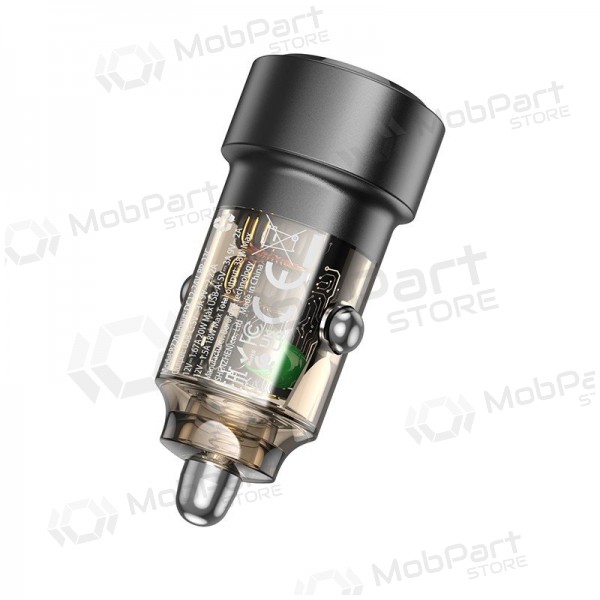 Laturi automobilinis Borofone BZ20 PD20W+QC3.0 38W musta