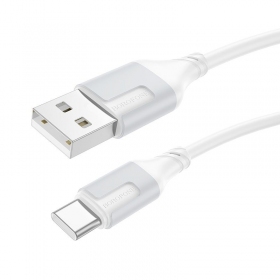 USB-C-kaapeli Borofone BX101 USB-A–USB-C 1 m valkoinen