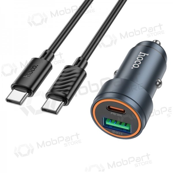 Autolaturi Hoco Z57A 30 W USB-C + USB-A USB-C-kaapelilla 1 m