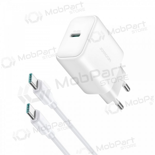 Laturi Joyroom JR-TCF24 USB-C PD30W + USB-C to USB-C cable 1.0m valkoinen