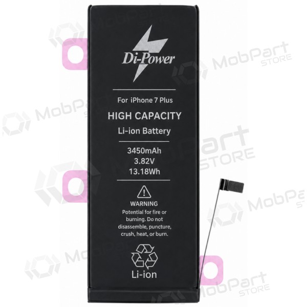 Apple iPhone 7 Plus akku, Di-Power 3450 mAh (suurempi kapasiteetti)