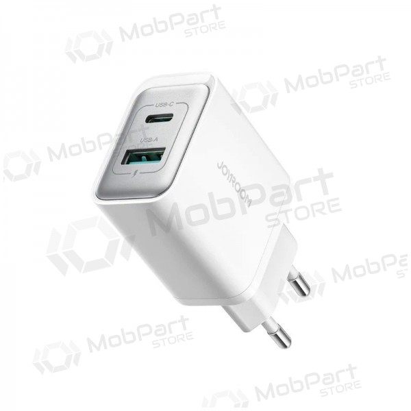 Laturi Joyroom JR-TCF15 USB-C/USB-A 30W valkoinen