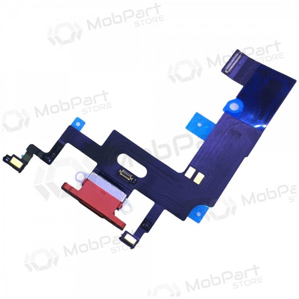 Apple iPhone XR latauspistorasian ja mikrofonin liitin (latausliitin) (punainen) Apple iPhone XR latauspistorasian ja mikrofonin liitin (latausliitin) (punainen)