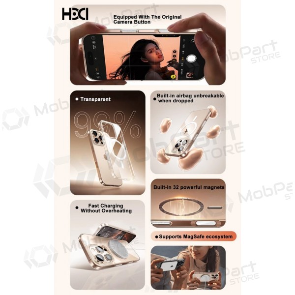 Apple iPhone 16 kotelo - HDD Clear MagSafe Case (läpinäkyvä)