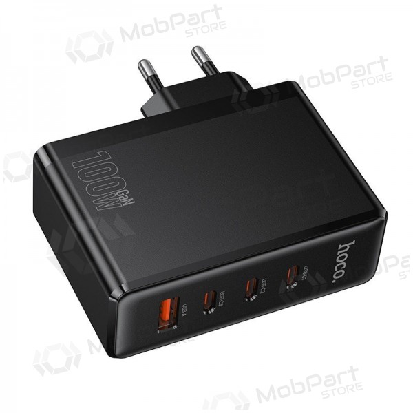 Puhelimen laturi Hoco N85 100 W 3x USB-C + USB-A musta