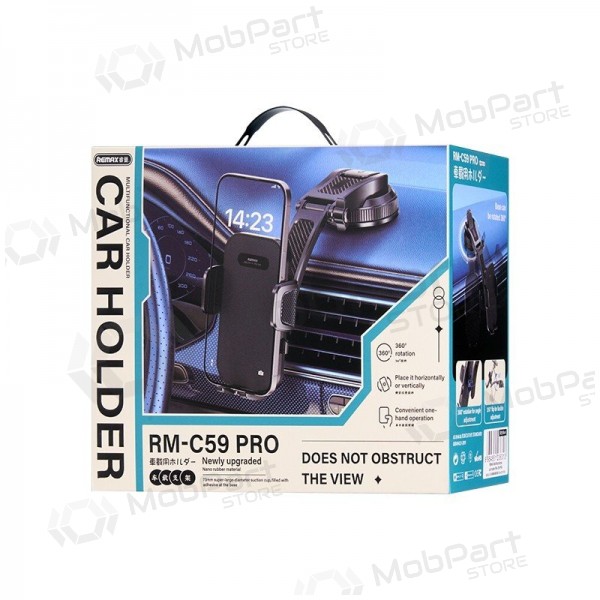 Auton matkapuhelinpidike Remax RM-C59 PRO (dashboard) musta
