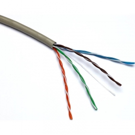 Verkkokaapeli Excel 100-065 Cat5 U/UTP (PVC, ECA, harmaa, kela 305m.)