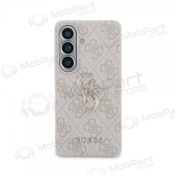 Samsung Galaxy S26 kotelo - Guess PU 4G Metal Logo (vaaleanpunainen)